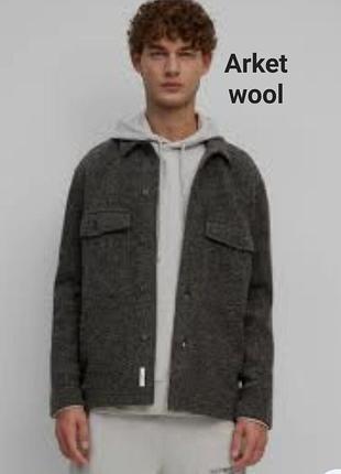 Arket куртка-рубашка сумішева вовна