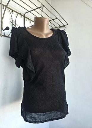 Полупрозрачная блузка футболка сетка с м л