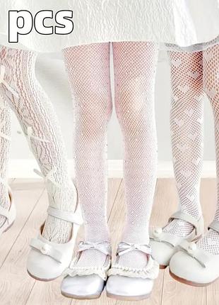 Колготи колготки дитячі білі святкові нові