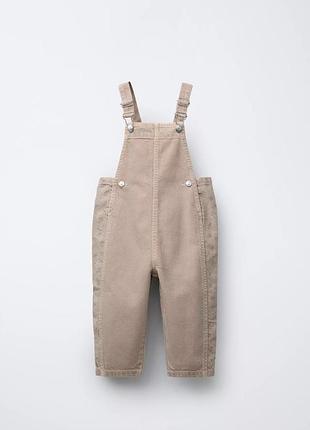 Дитячий денімовий комбінезон з квітковим принтом zara