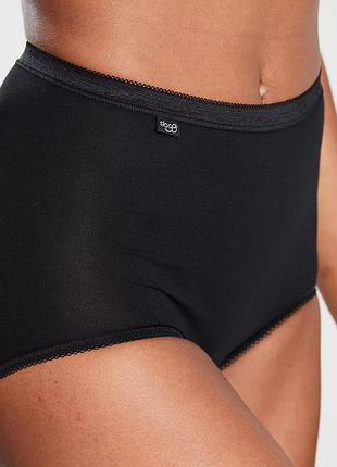 Eu 42 высокие удобные базовые бесшовные хлопковые трусики кюлоты sloggi basic+maxi