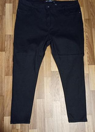 Шикарні чорні брюки розмір 28 еластичні супер батал великий розмір