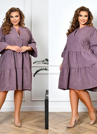 Жіноча вельветова сукня міді