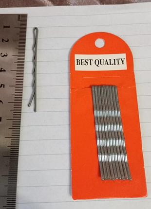 Невидимки стальные длина 6,5 см - 10 шт