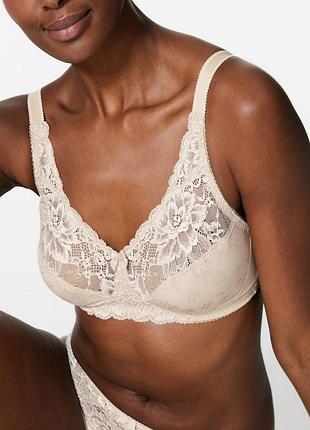 Бежевий бюстгальтер без кісточок 85b