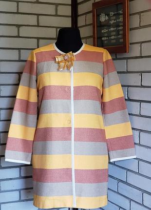 Кардиган, легкое пальто итальянское, новое, 80% хлопок 12-14 р-ру.