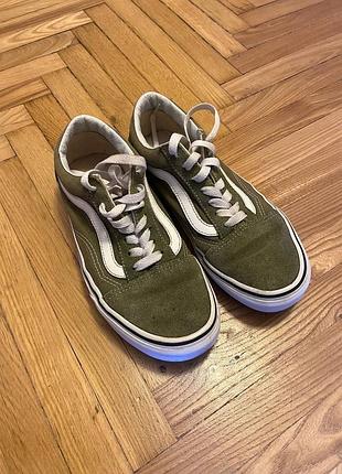 Кеди vans зеленого кольору