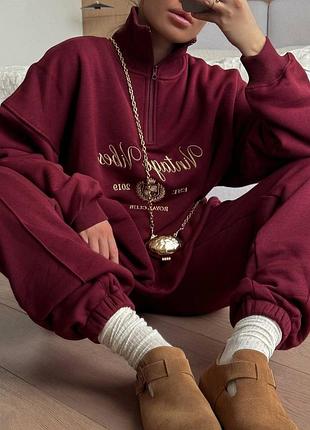 Любимый спортивный костюм 🔥 темно-синий, бордо 💙🍷 размеры 42-44, 46-48 🥰 теплий на флісі 🌟 мод.058