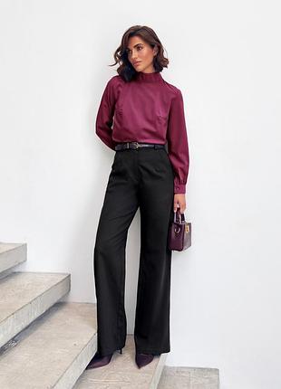 Широкие брюки в классическом стиле