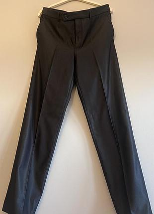 Чоловічі класичні утеплені темно-сірі штани