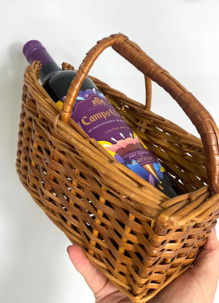 Вінтажний кошик для розливання вина: кошик для пляшок з лози