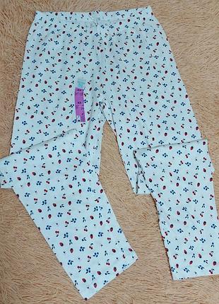 Штаны пижамные (трикотаж), размер 6-8 (евро 32-34)