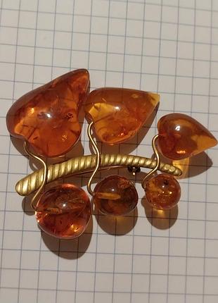Янтарь, янтарь, брошка из янтаря