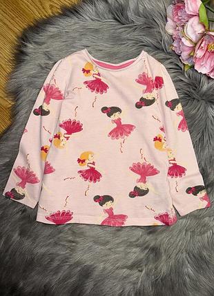 Гарний стильний бавовняний реглан з принтом на дівчинку 3/4р pepco