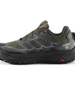Тактичні кросівки з автошнурівкою esdy predator olive/black