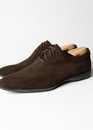 Benson brown suede shoes [fmh016394]