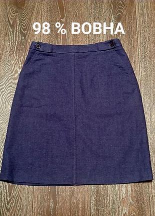 98% шерсть тепла фиолетовая юбка р.10 от laura ashley woolmark