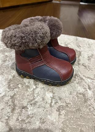 Дитячі шкіряні зимові чоботи р21