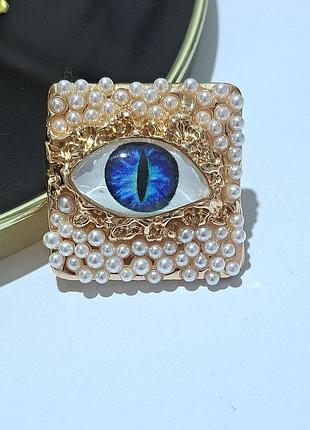 Брошь глаз синяя в стиле schiaparelli магическая брошь