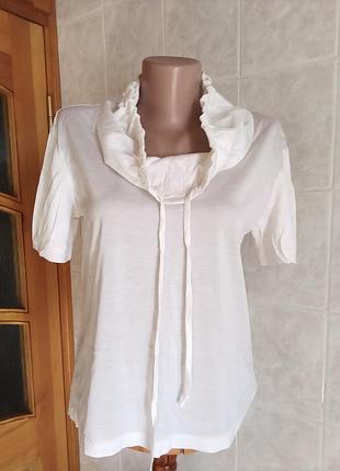 Mexx - белая котоновая футболка с хомутом. спорт. р. м