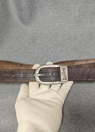 Levi's 501 старый винтажный кожаный ремень мужской levis коричневый