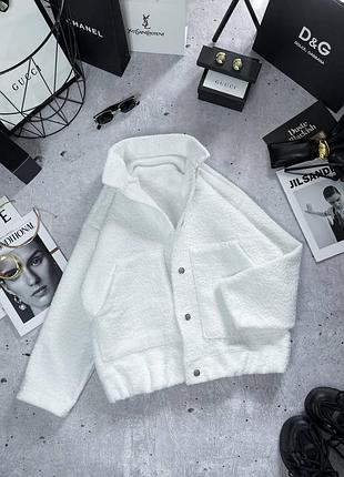 Біла сорочка барашек біла сорочка хутро хутряна сорочка барашек куртка барашек пальто барашек