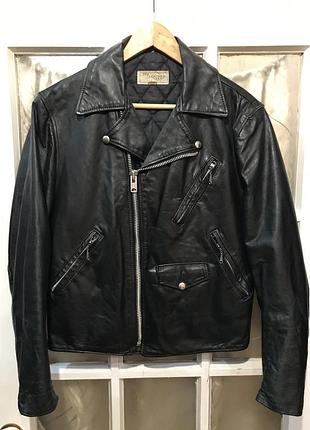 Американська вінтажна шкіряна косуха типу schott perfecto високоякісна натуральна м‘яка шкіра панк гранж стиль