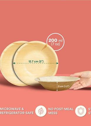 13 тарелок из пальмовых листьев