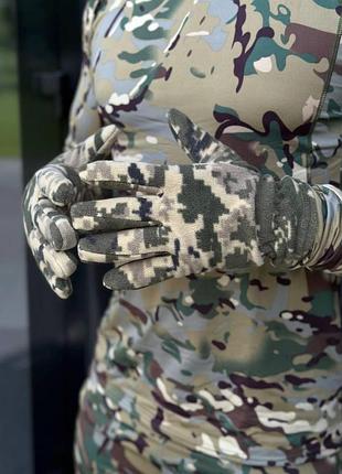 Рукавиці палі піксель фліс