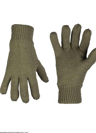 Рукавиці акрилові в`язані acrylic thinsulate™ gloves od олива mil tec