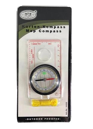 Компас для мапи пластиковий mfh 🇩🇪 map compass
