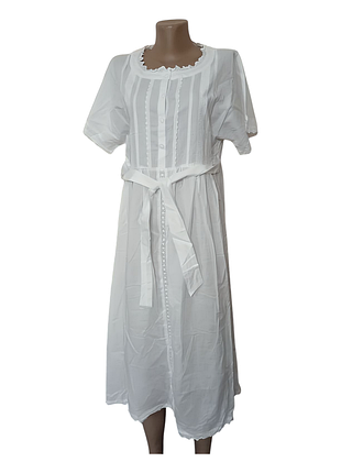 Белое платье хлопка миди удлиненное качество вышивка gelestine германия