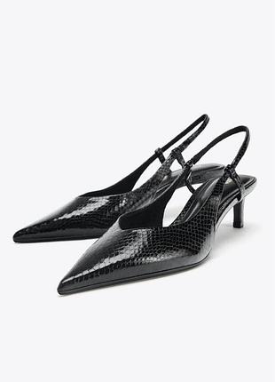 Туфлі-слінгбеки з рельєфом zara