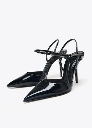 Туфли с ремешком и открытой пяткой zara
