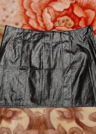 Кожаная мини-юбка «shs» (размер l эко кожа)