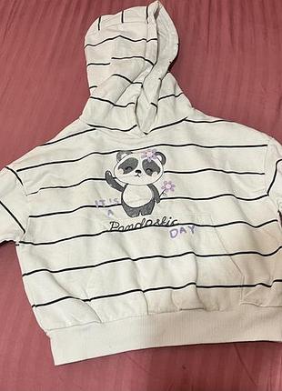 Худі на двонитці для дівчинки з принтом