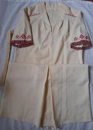 Винтажное вышитое платье