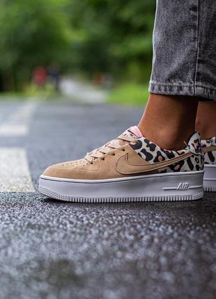 Nike air force 1 sage low leopard🆕 шикарные кроссовки найк🆕 купить наложенный платёж