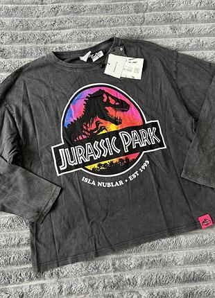 Реглан zara лонгслів кофта jurassic park