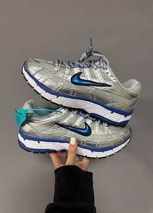 Кроссовки nike p-6000 silver / blue