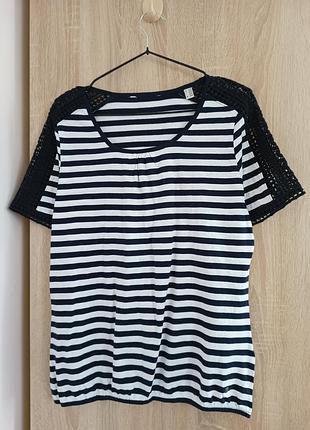 Качественная женская футболка в полоску