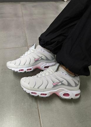 👟 жіночі кросівки nike air max plus tn white grey pink 👟