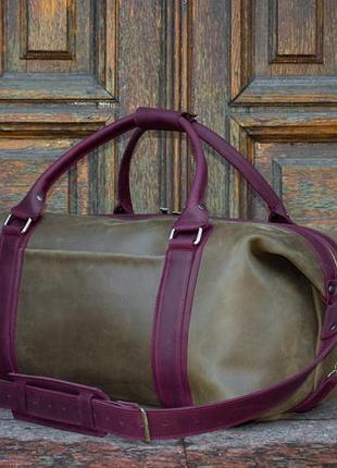 Дорожная сумка ручной работы из натуральной кожи crazy horse