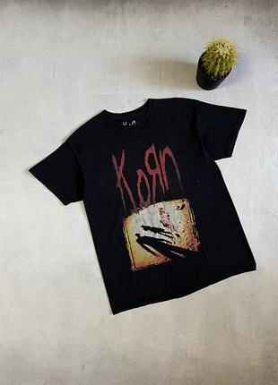 Футболка чоловіча чорна korn big logo оригінал мерч