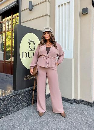 Брючный костюм на змейке с кулиской на талии 50-58 р-р