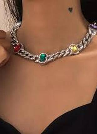 Кубинское колье изумруд