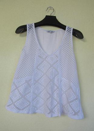 Жіноча біла мвйка з комбінованної тканини від next