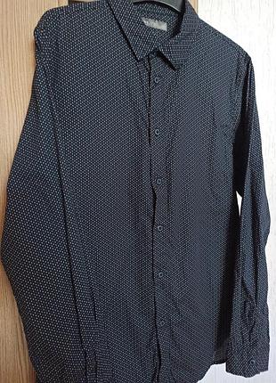 Мужская хлопковая рубашка с длинными рукавами angelo litrico
#1