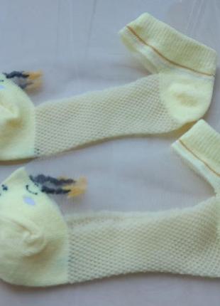 Шкарпетки з капроновим верхом ошатні для дівчинки 3-5 років