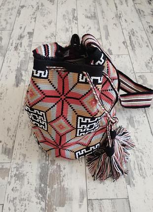 Mama tierra mochila сумка этно ручной работы wayuuu коттоновая вязаная